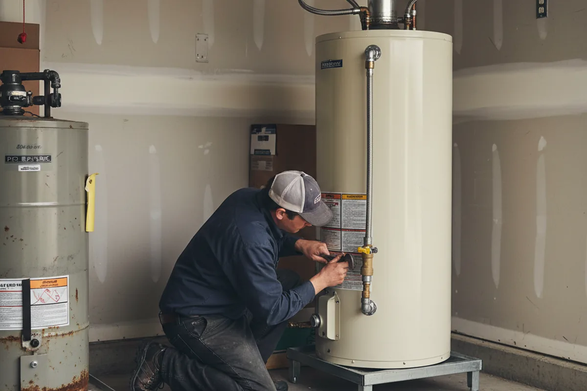 Water heater and shutoff valve replacement in Pine